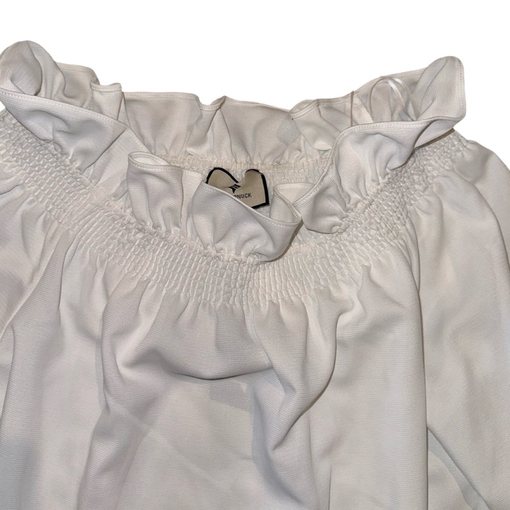 TUCKERNUCK White Off the Shoulder Marguerite Blouse NWT - Picture 9 of 14